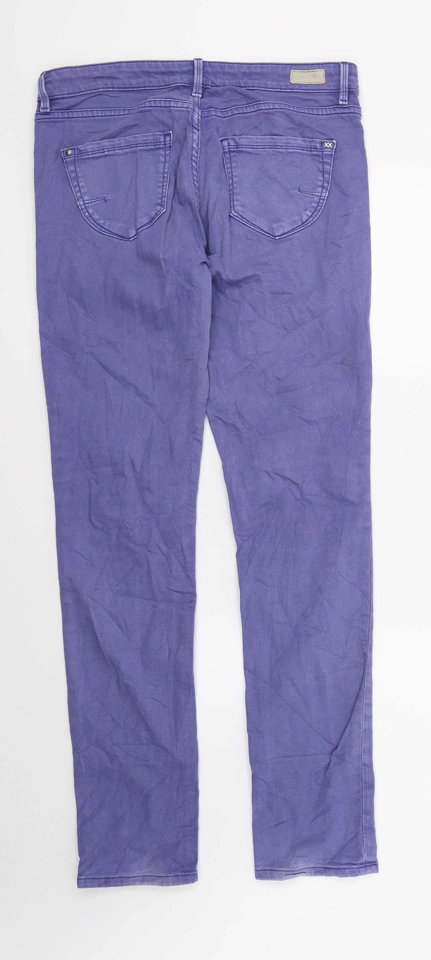 Mexx Jeans Womens Purple  Denim Straight Jeans  L33 in