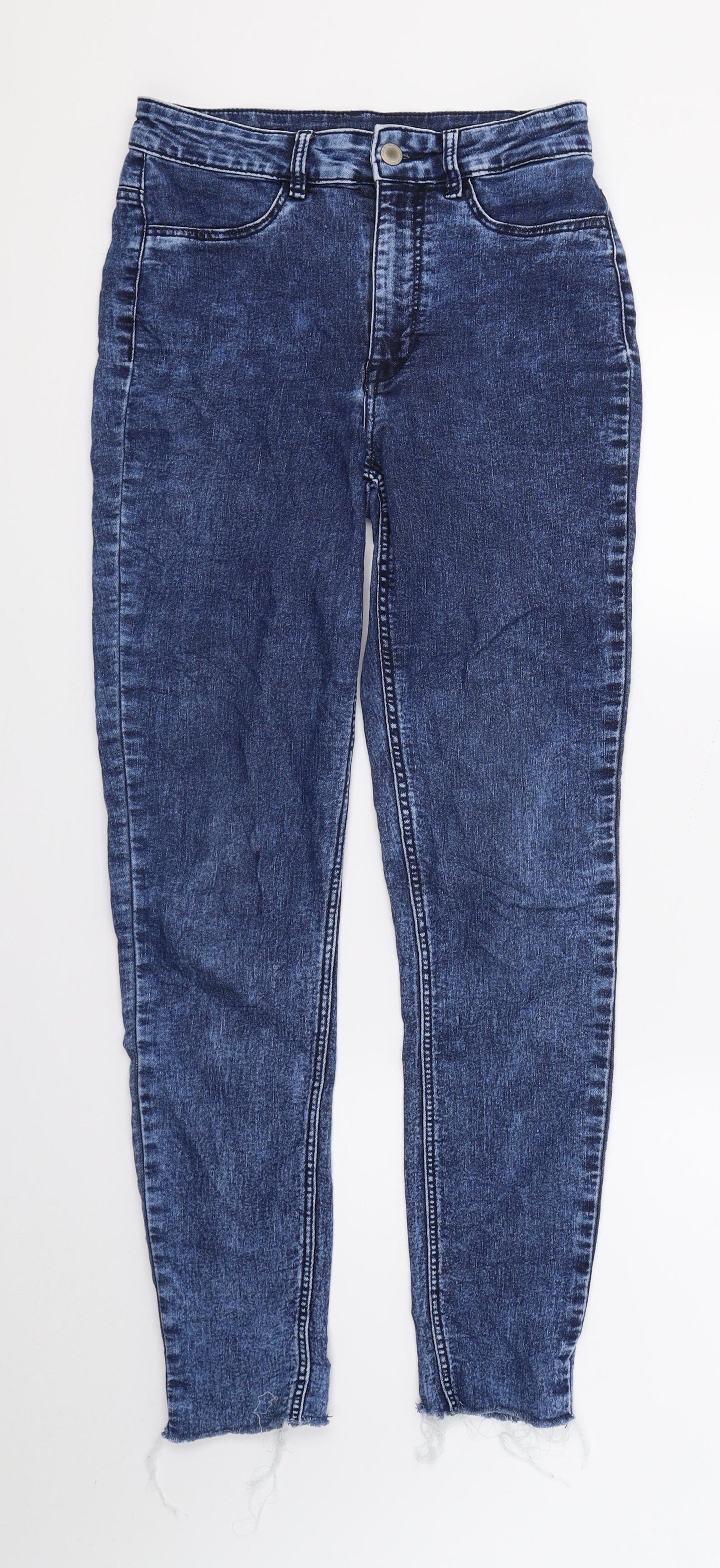 H&M Womens Blue  Denim Skinny Jeans Size 10 L27 in