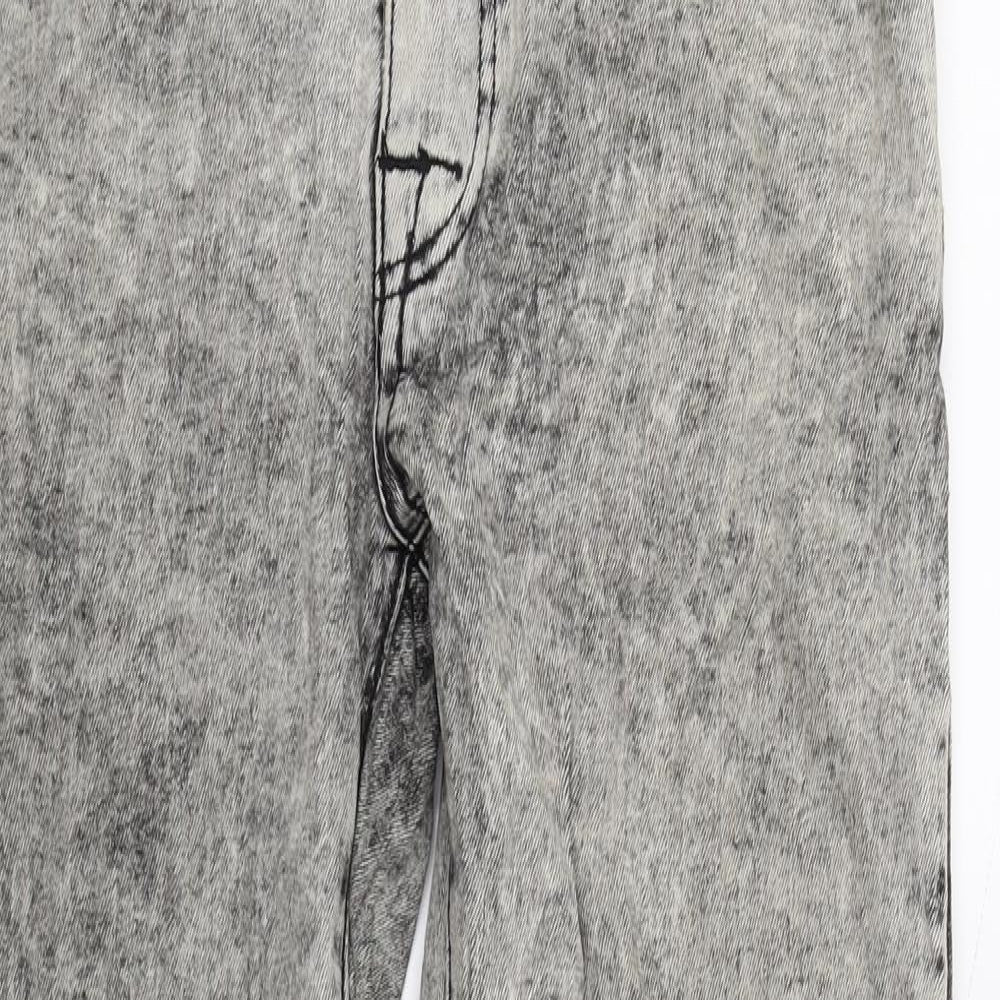 Bershka Mens Grey  Denim Straight Jeans  L28 in