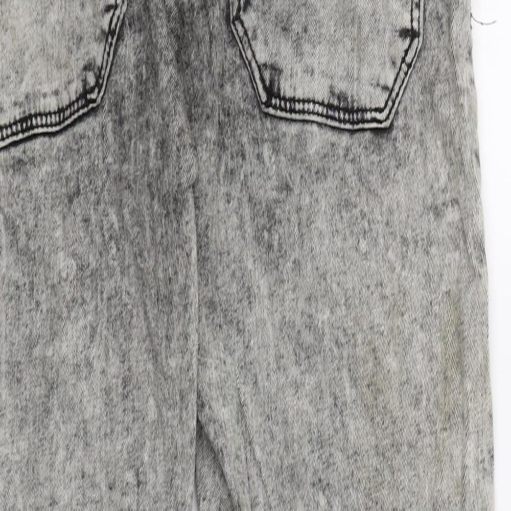 Bershka Mens Grey  Denim Straight Jeans  L28 in