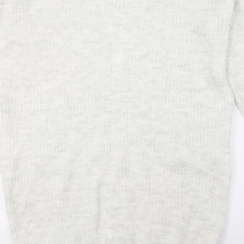 TU Womens Grey  Knit Cardigan Jumper Size 12
