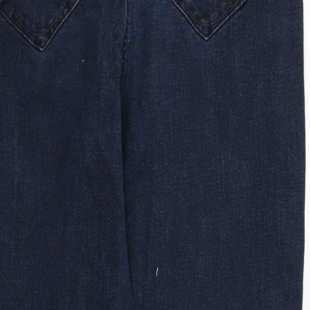 Moda Womens Blue  Denim Bootcut Jeans Size 16 L28 in