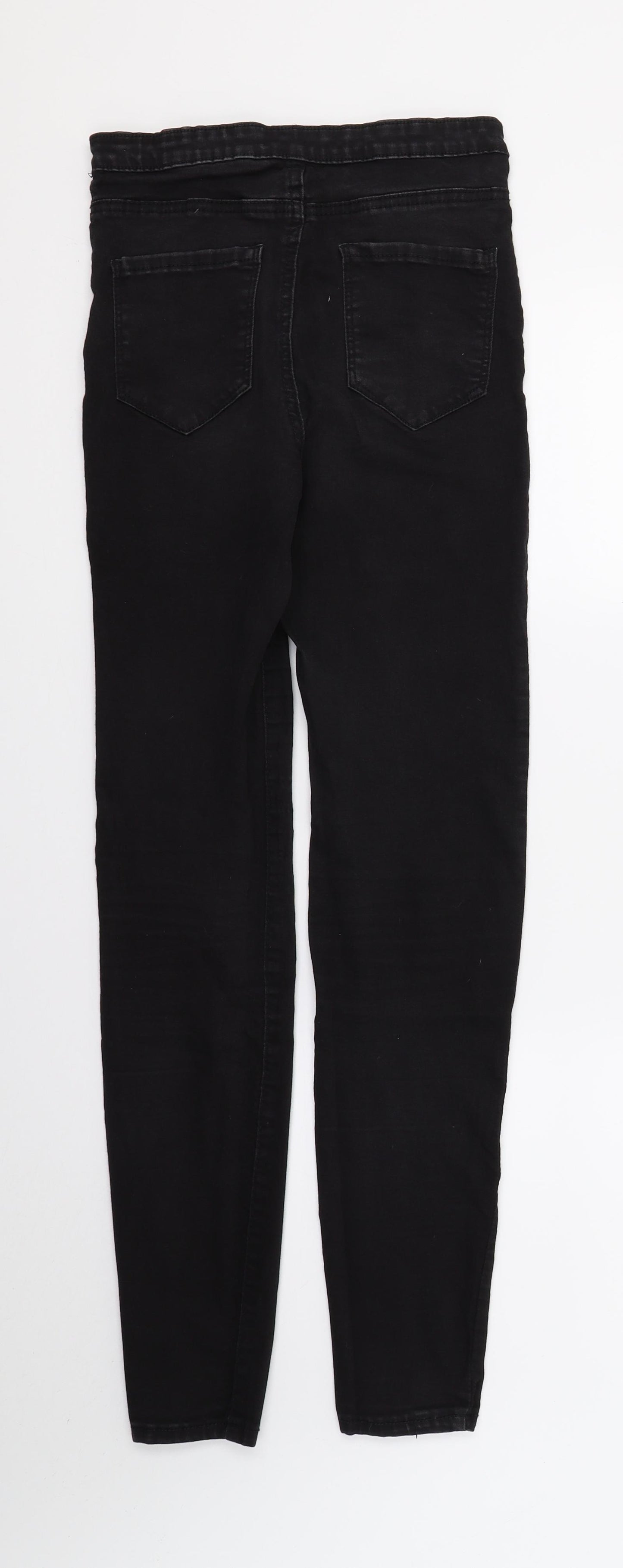 DenimCo Womens Black  Denim Skinny Jeans Size 10 L30 in