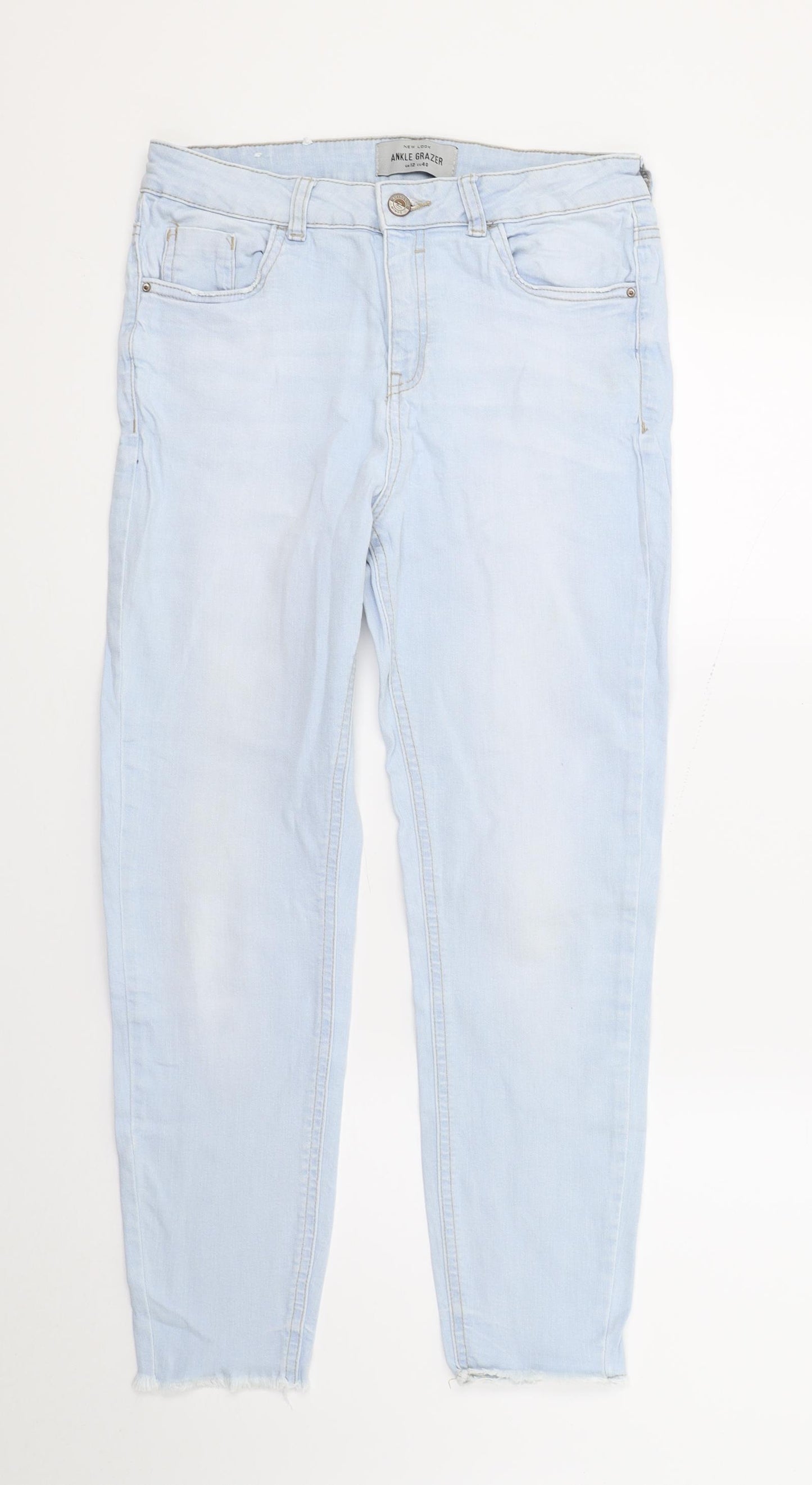 New Look Womens Blue  Denim Skinny Jeans Size 12 L20 in