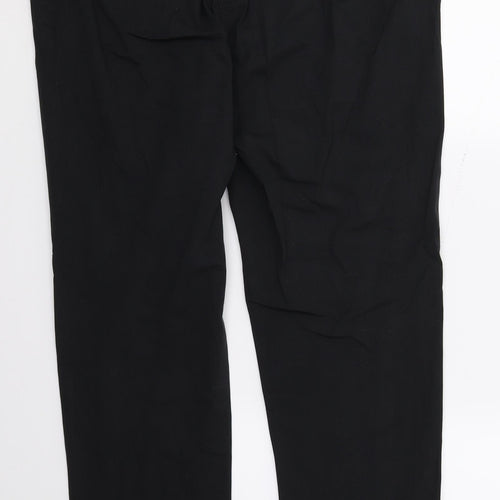 M&S Womens Black   Chino Trousers Size 14 L29.5 in