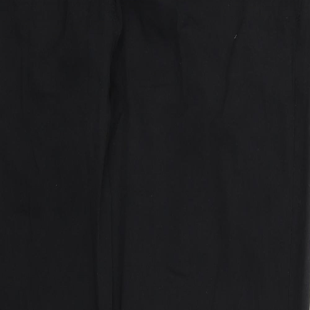 M&S Womens Black   Chino Trousers Size 14 L29.5 in