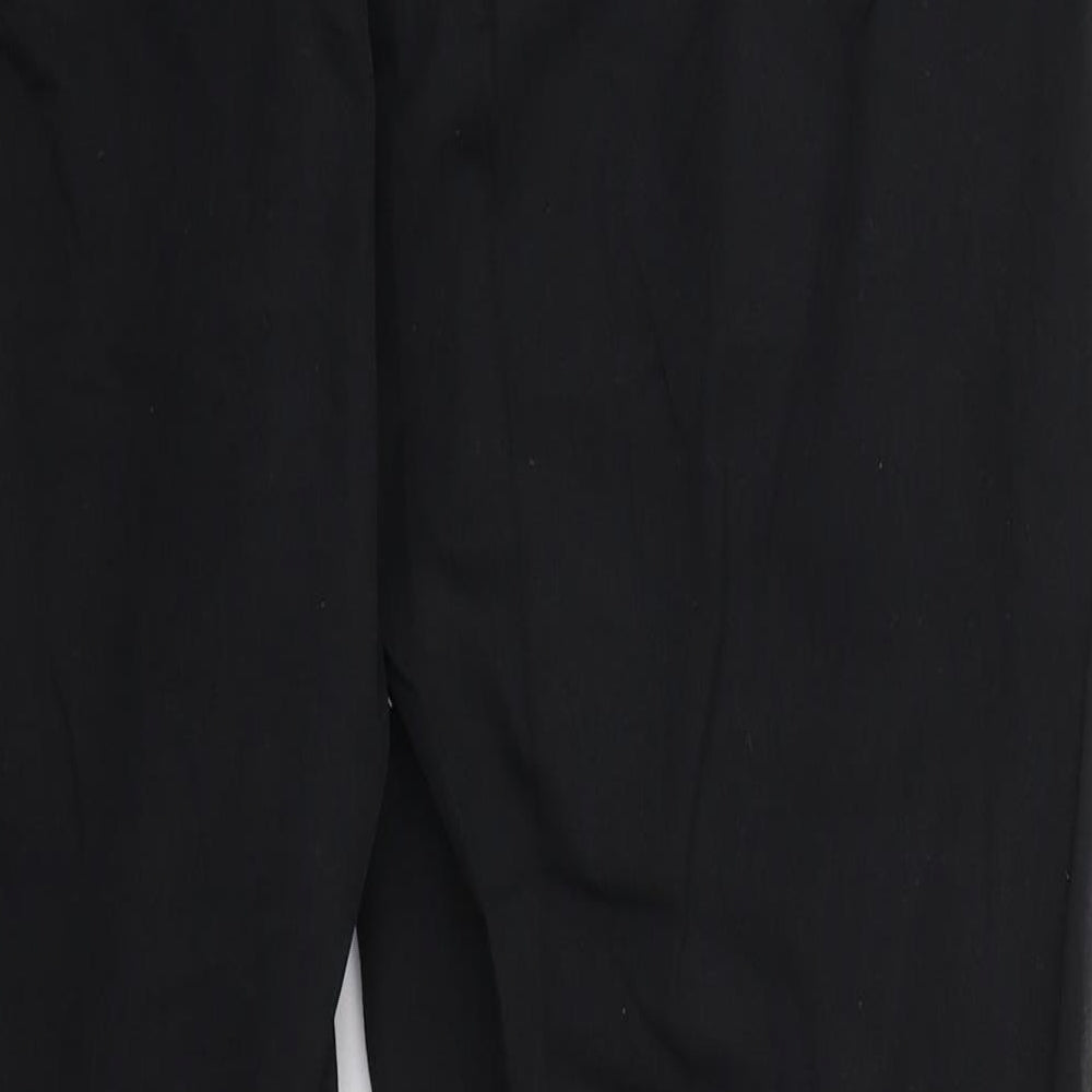 M&S Womens Black   Chino Trousers Size 14 L29.5 in