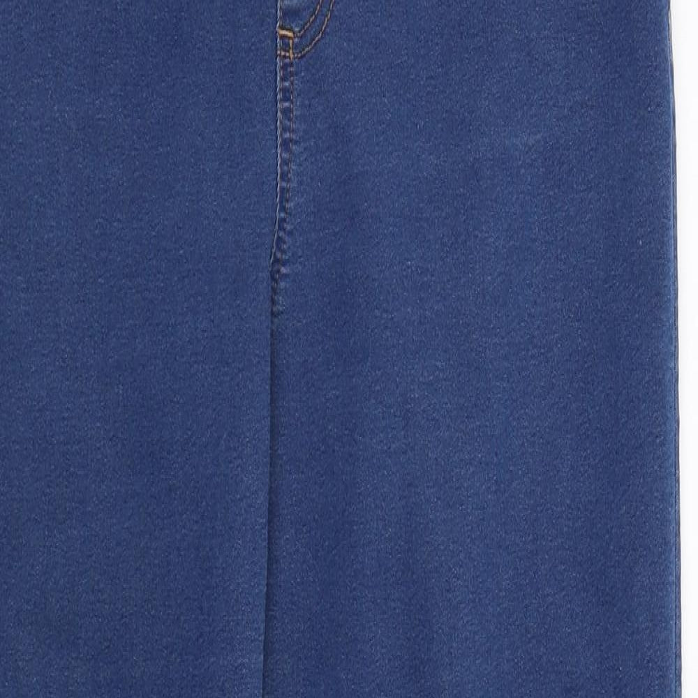 M&S Womens Blue  Denim Jegging Trousers Size 16 L28 in