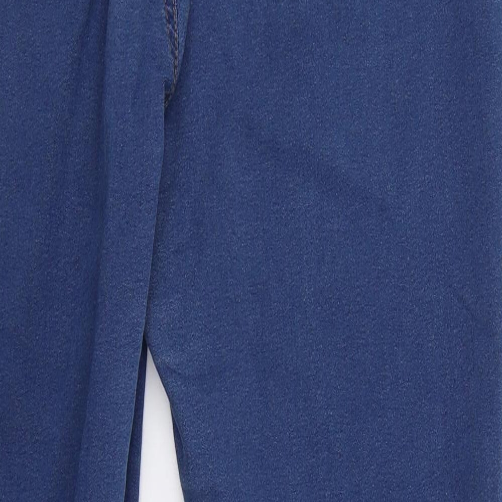 M&S Womens Blue  Denim Jegging Trousers Size 16 L28 in