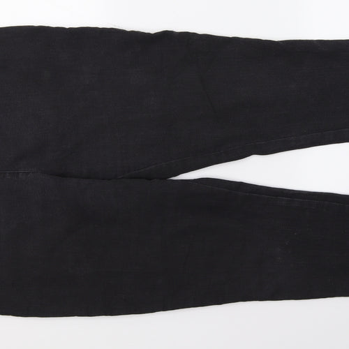 M&S Womens Black  Denim Jegging Trousers Size 14 L26 in