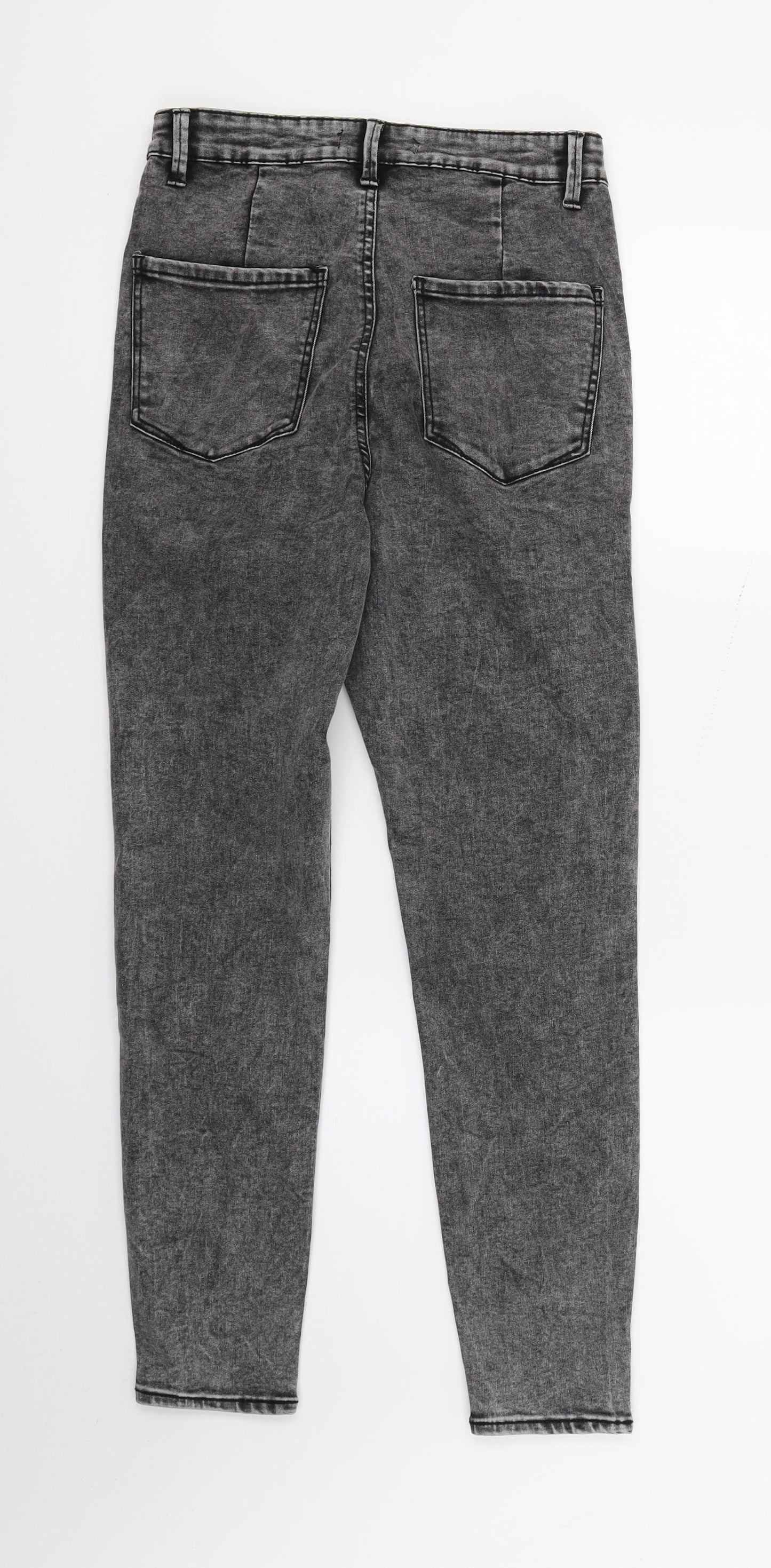 DenimCo Womens Grey  Denim Skinny Jeans Size 10 L26 in