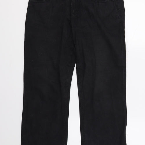 Lemmi Mens Black  Denim Straight Jeans  L26 in