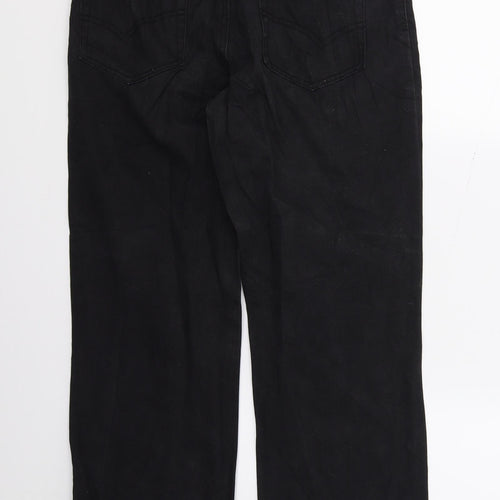 Lemmi Mens Black  Denim Straight Jeans  L26 in