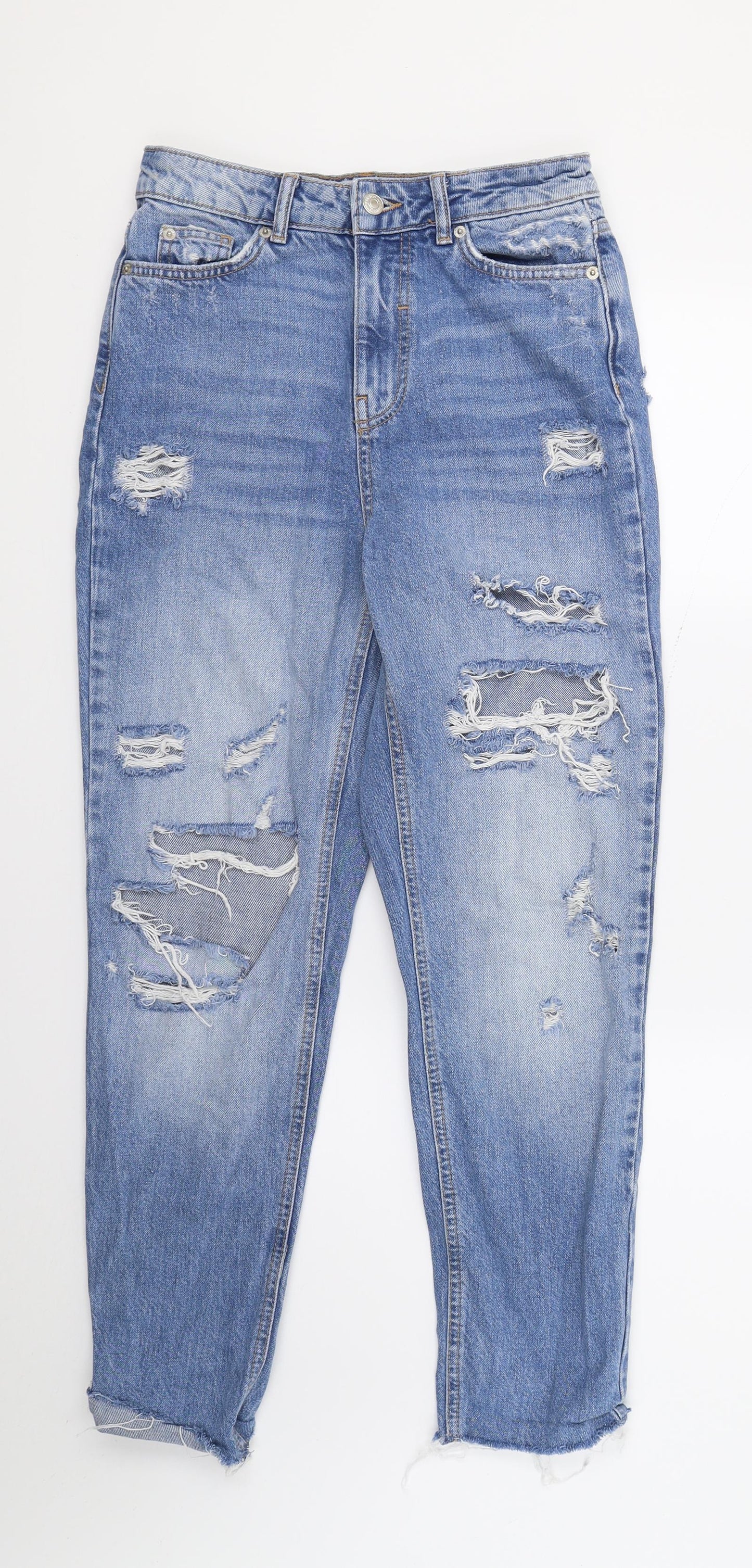 New Look Womens Blue  Denim Mom Jeans Size 8 L28 in
