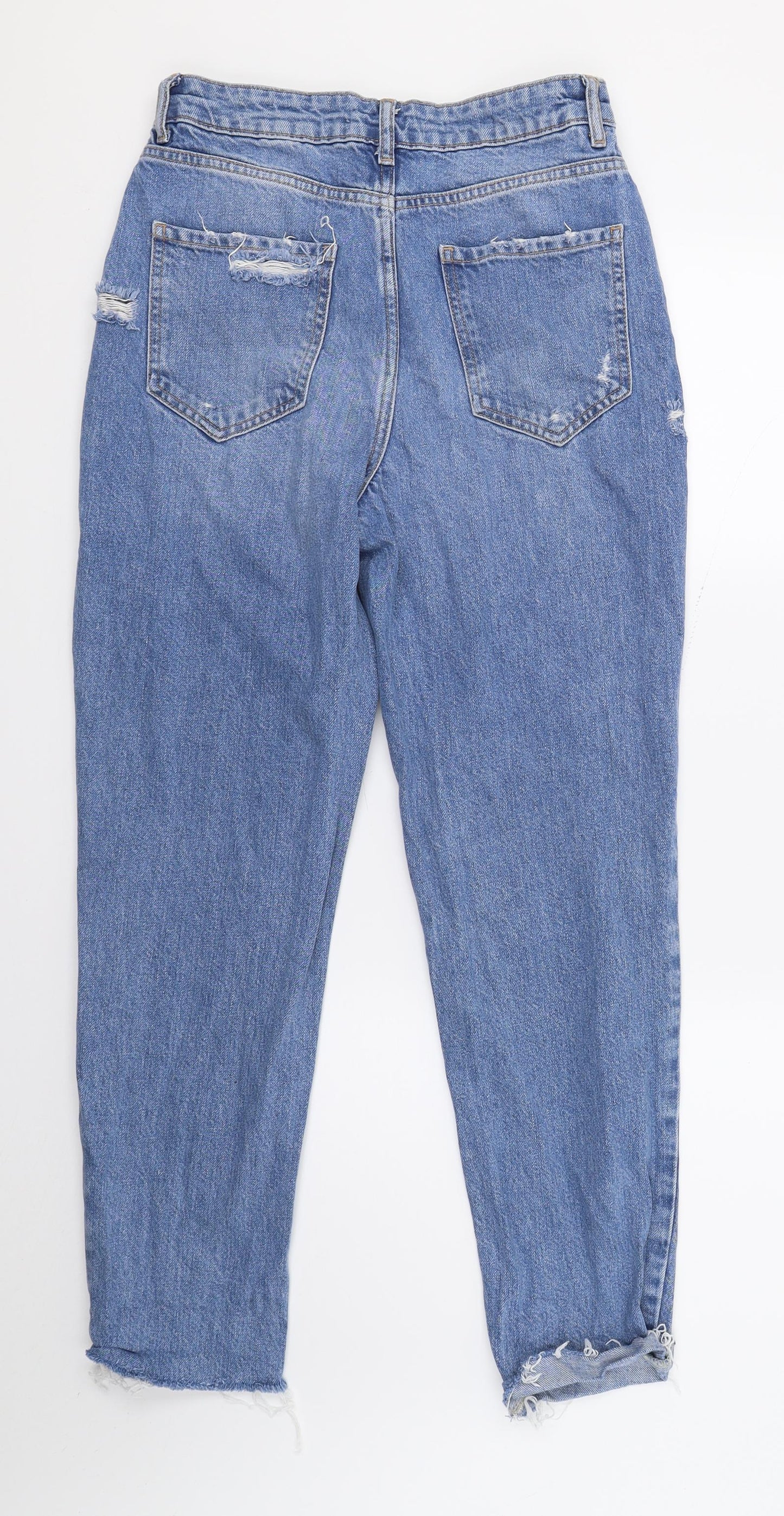 New Look Womens Blue  Denim Mom Jeans Size 8 L28 in