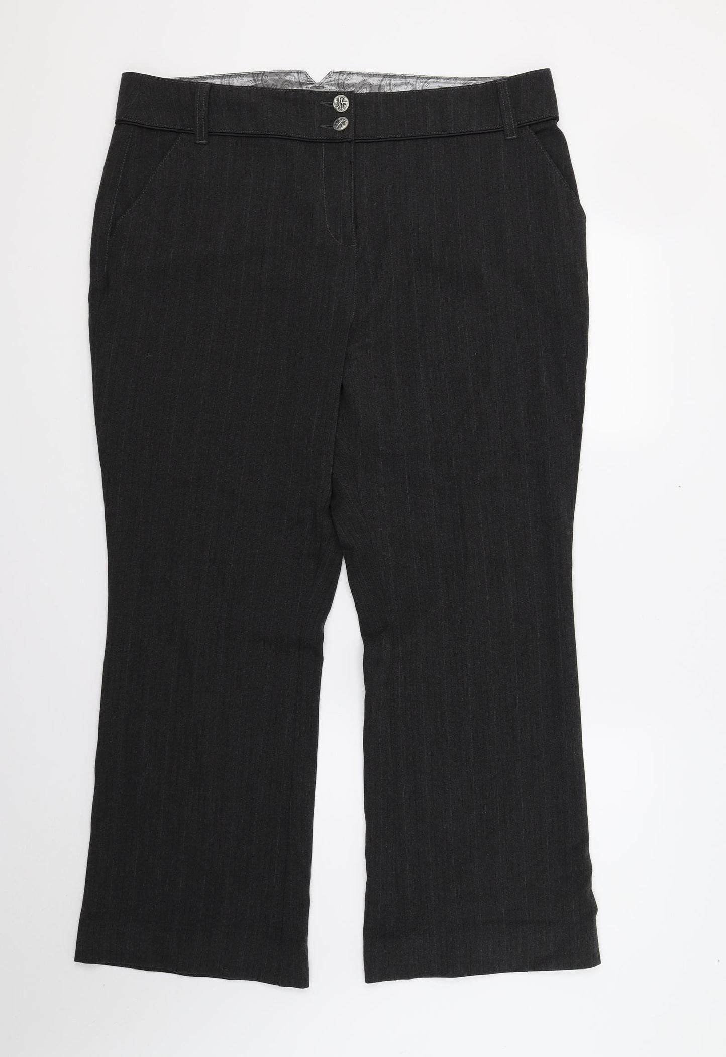 Per Una Womens Grey   Trousers  Size 18 L30 in