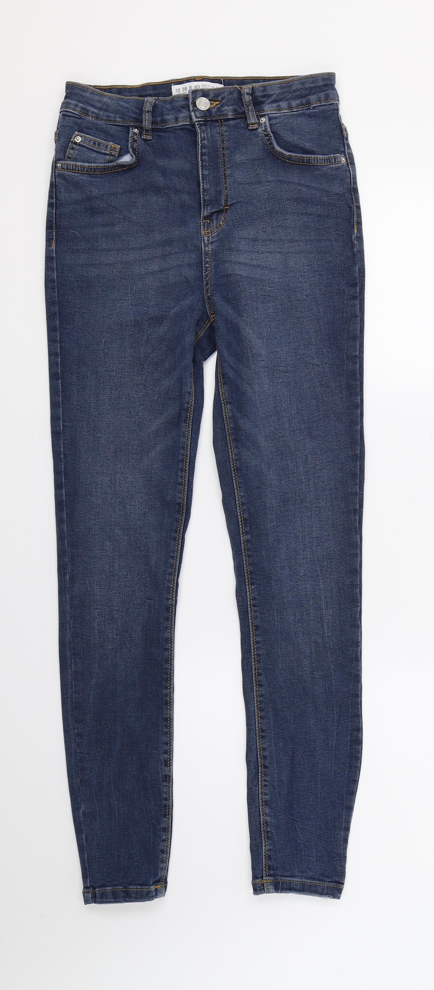DenimCo Womens Blue  Denim Skinny Jeans Size 10 L27 in