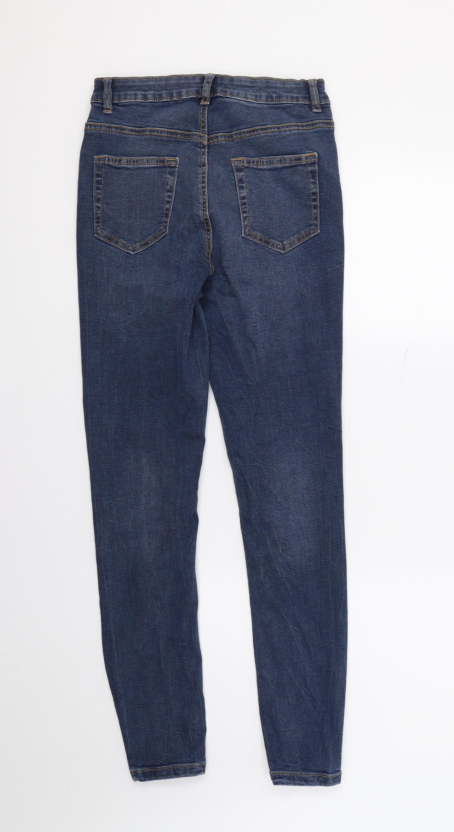 DenimCo Womens Blue  Denim Skinny Jeans Size 10 L27 in