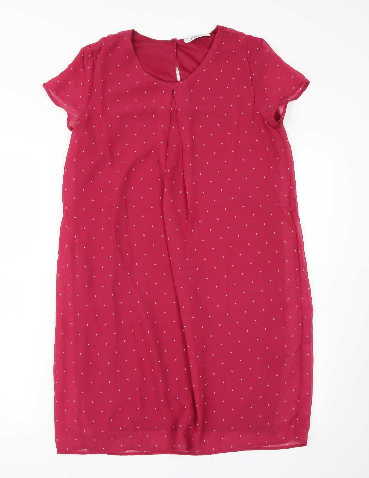 Calliope Womens Pink Polka Dot  A-Line  Size M