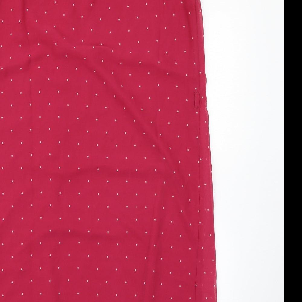 Calliope Womens Pink Polka Dot  A-Line  Size M
