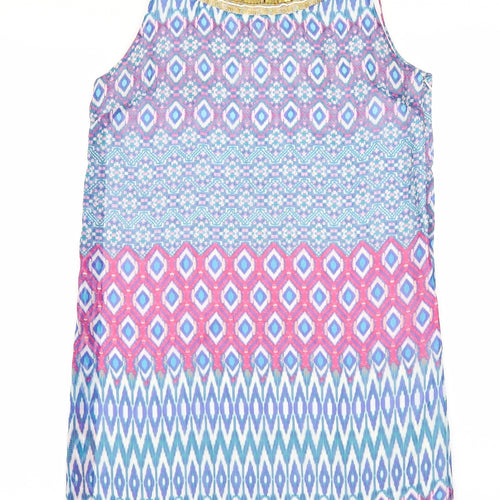 Whisper Womens Blue Batik  A-Line  Size M