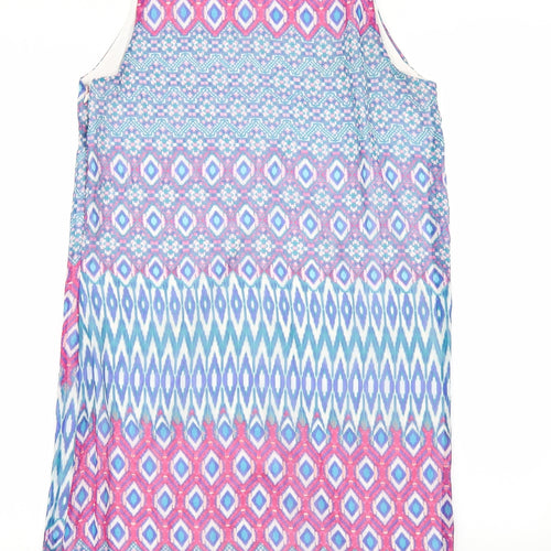 Whisper Womens Blue Batik  A-Line  Size M