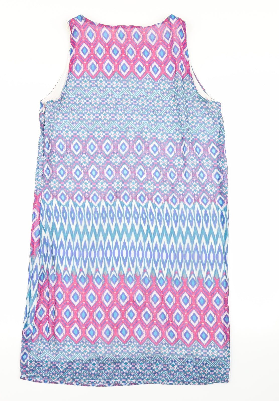 Whisper Womens Blue Batik  A-Line  Size M