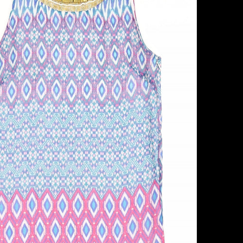 Whisper Womens Blue Batik  A-Line  Size M