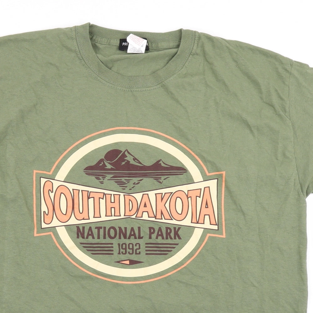 PRETTYLITTLETHING Womens Green   Basic T-Shirt Size M