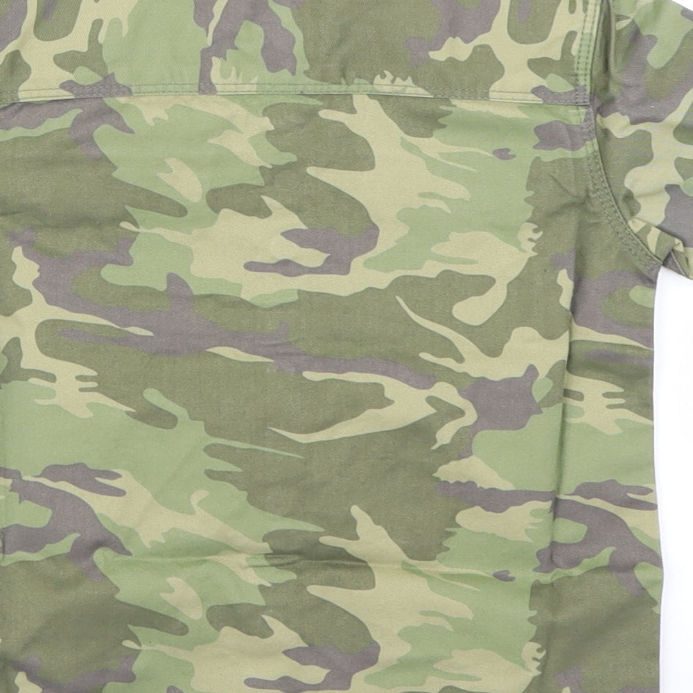 NEXT Boys Green Camouflage  Basic Button-Up Size 2-3 Years