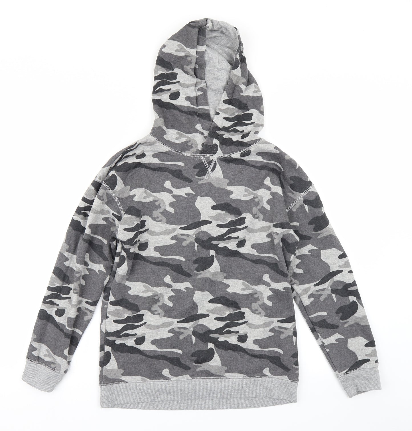 Primark Boys Grey Camouflage  Pullover Hoodie Size 11-12 Years