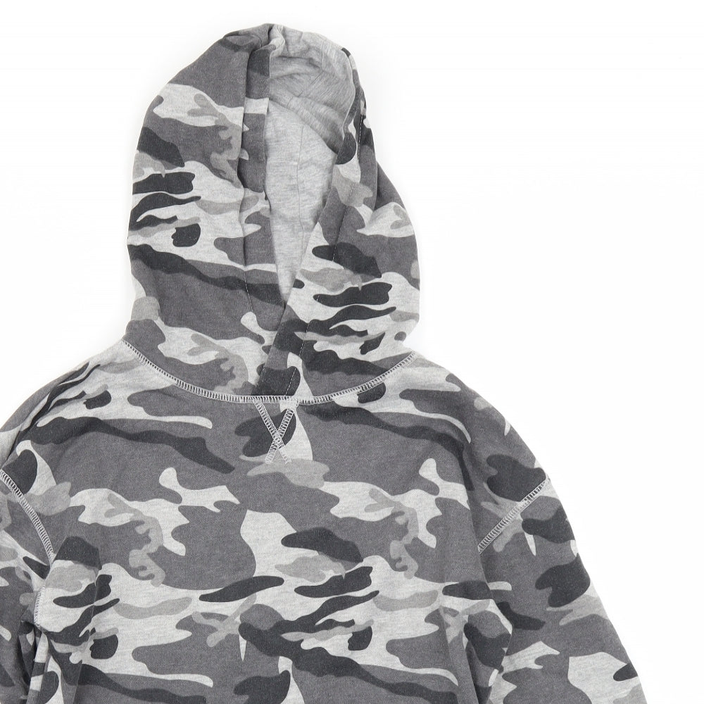 Primark Boys Grey Camouflage  Pullover Hoodie Size 11-12 Years