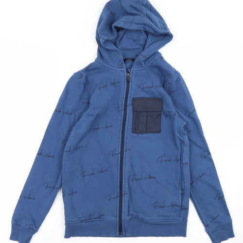 George Boys Blue   Full Zip Hoodie Size 11-12 Years