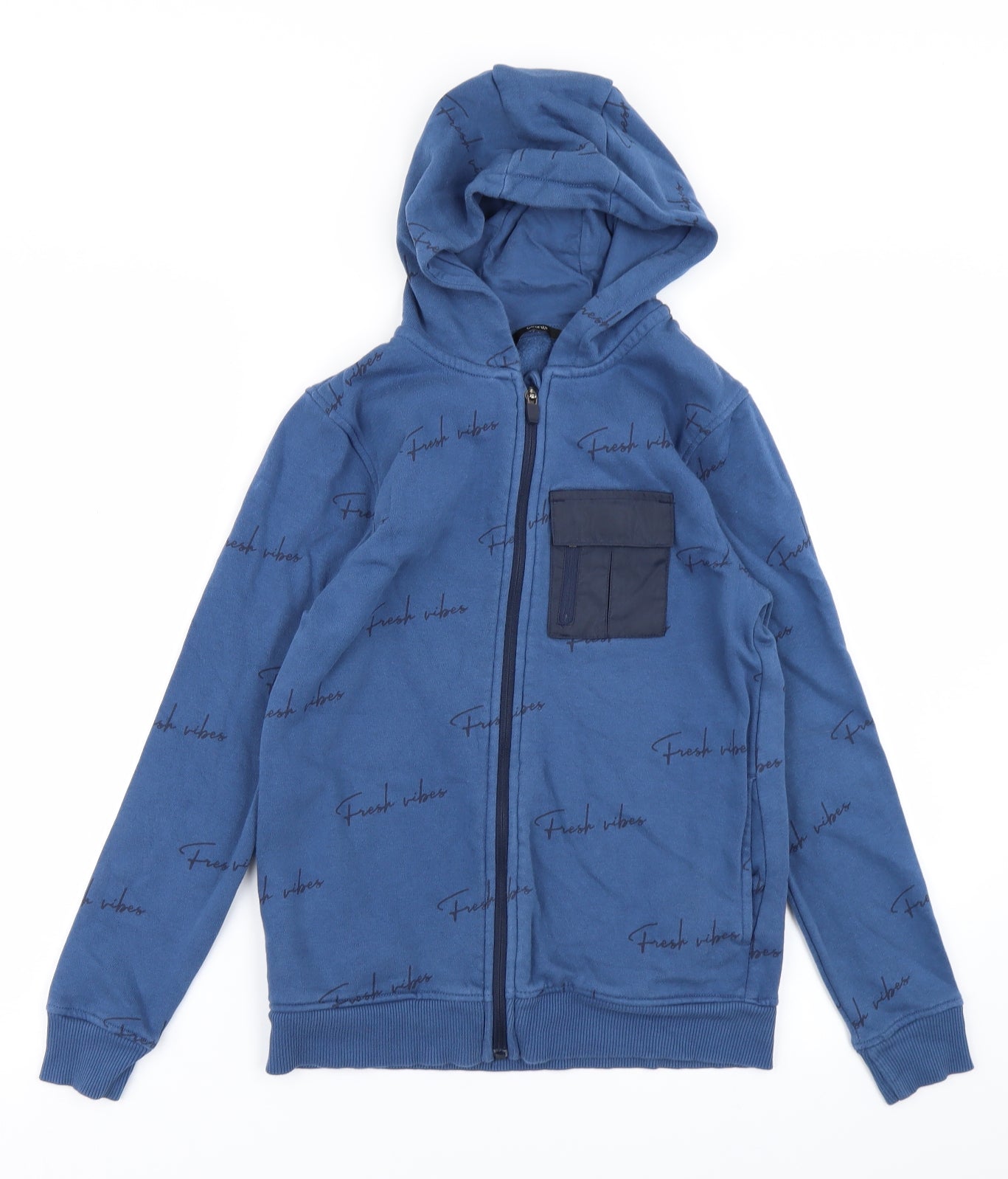 George Boys Blue   Full Zip Hoodie Size 11-12 Years