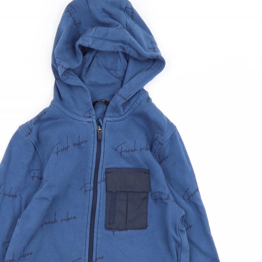 George Boys Blue   Full Zip Hoodie Size 11-12 Years