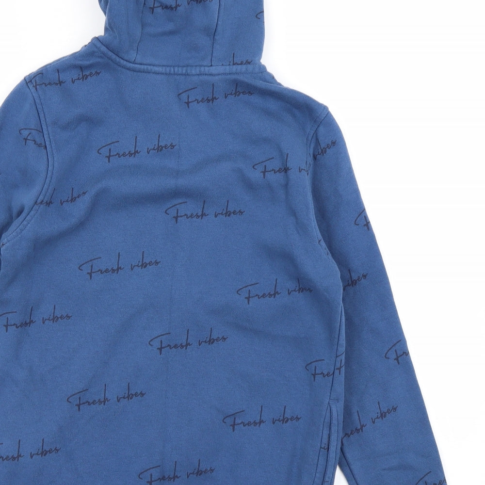 George Boys Blue   Full Zip Hoodie Size 11-12 Years