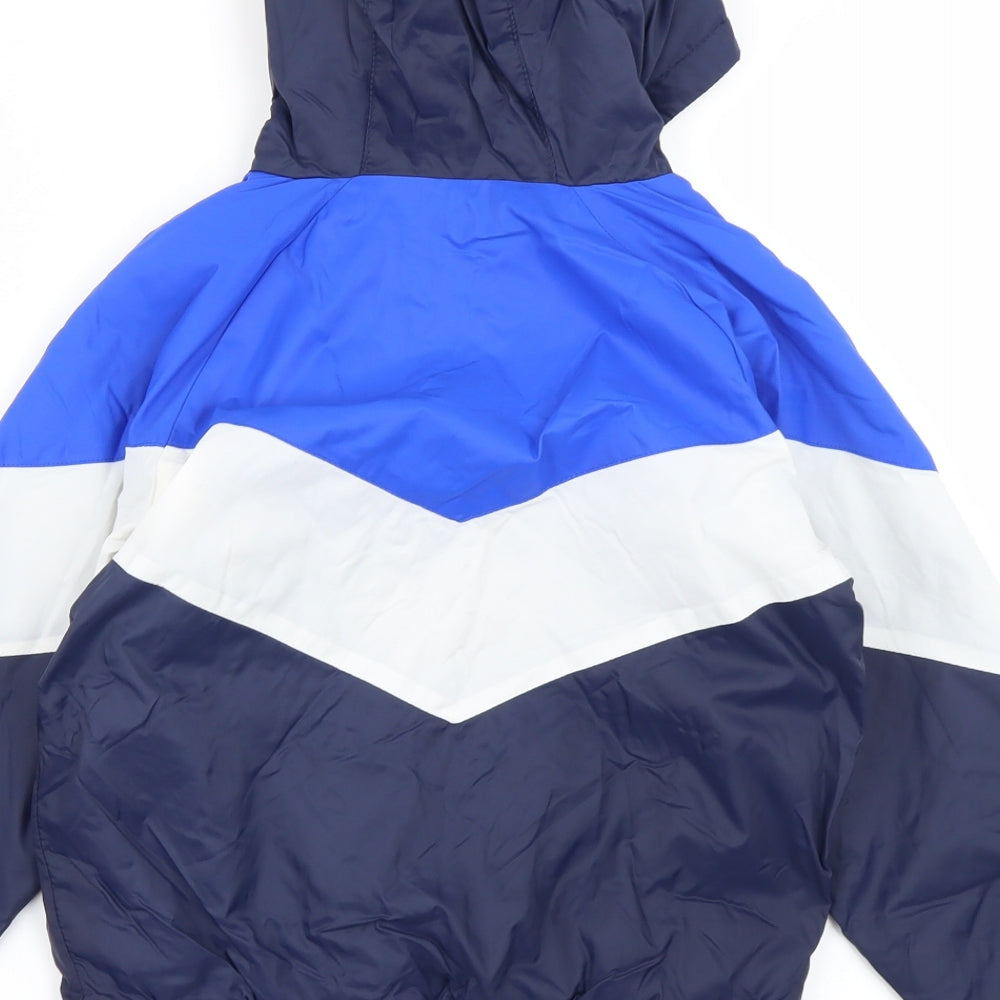 Primark Boys Blue Colourblock  Puffer Jacket Jacket Size 9-10 Years