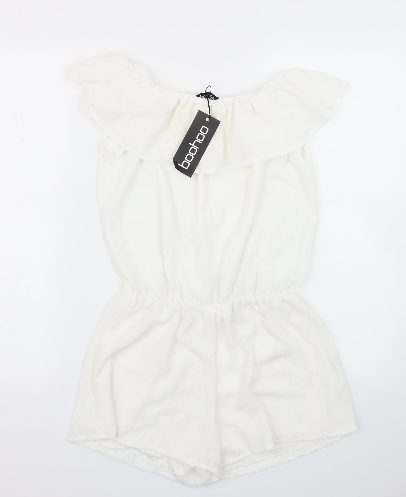 Boohoo Womens White   Playsuit One-Piece Size M