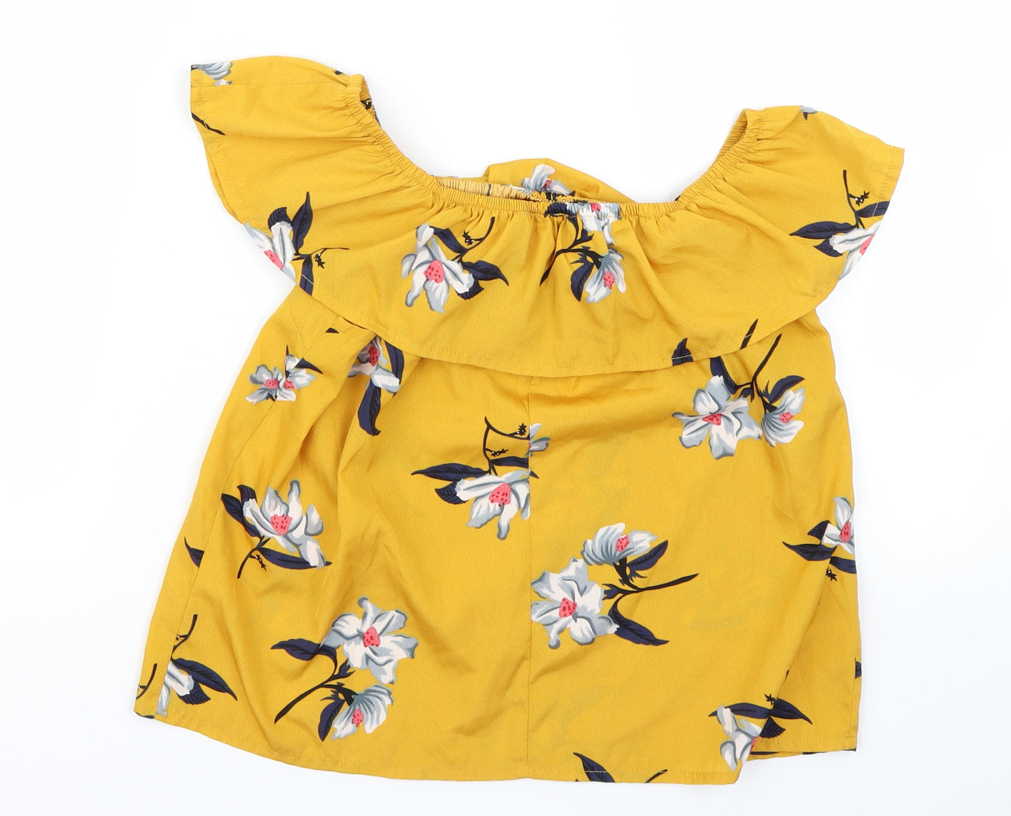 Primark Girls Yellow Floral  Basic Blouse Size 11-12 Years
