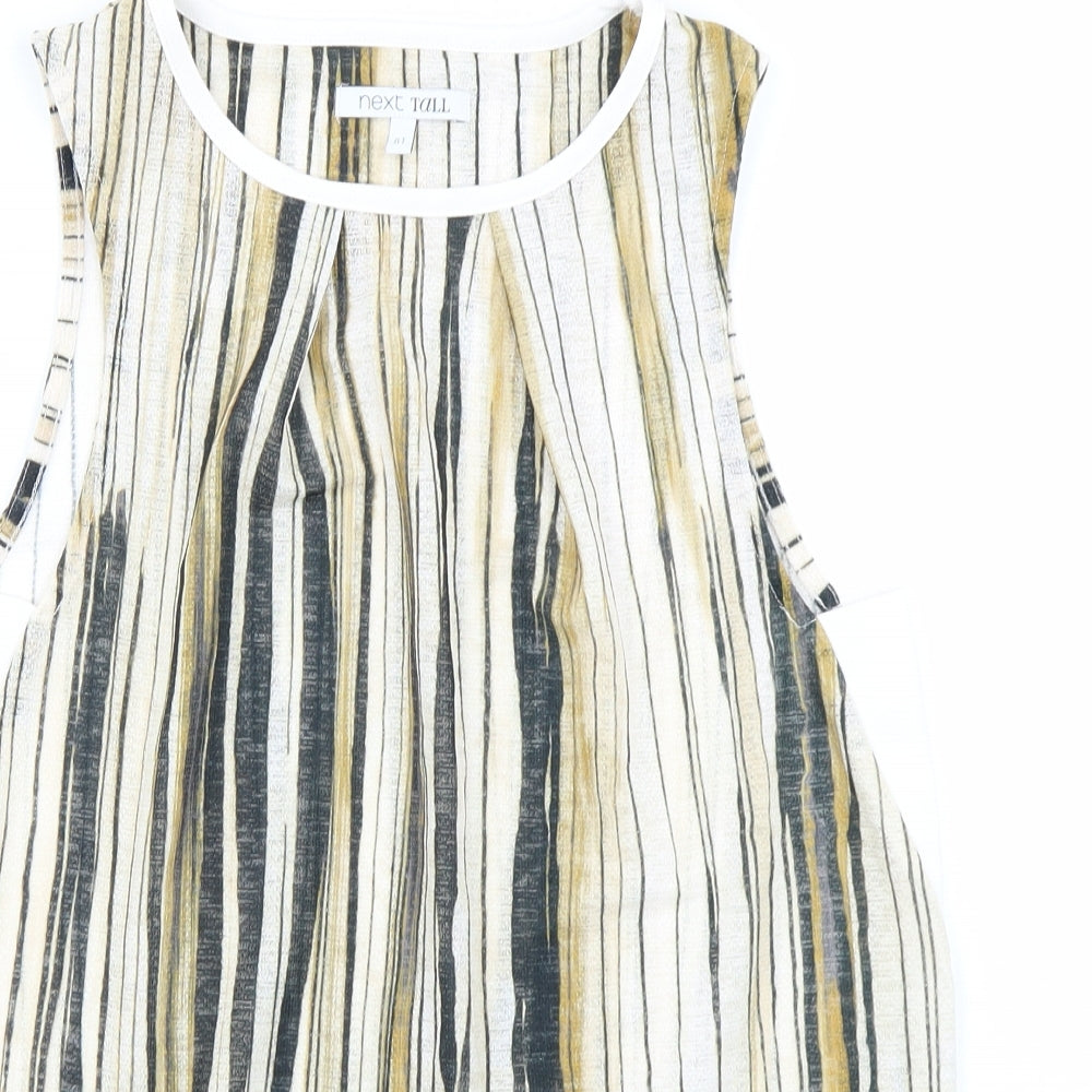 NEXT Womens Brown Striped  Basic Tank Size 8