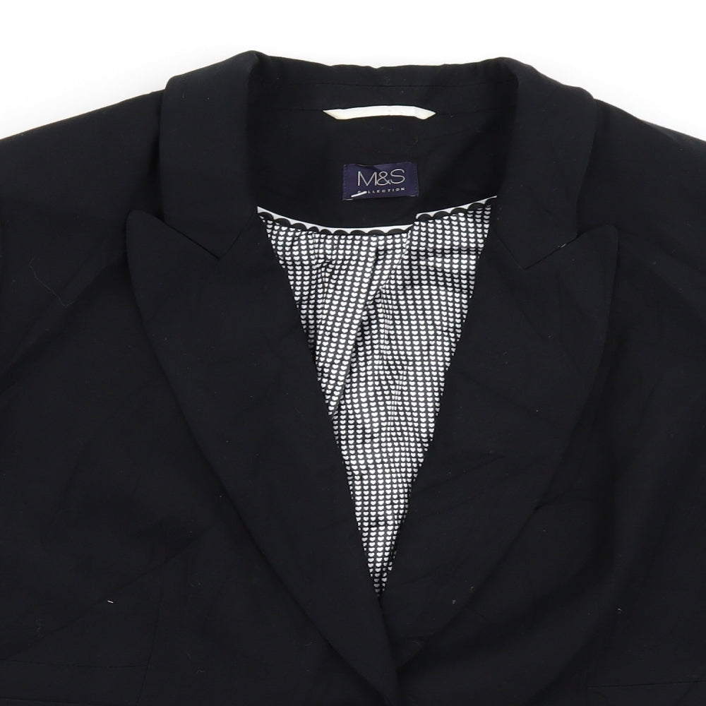 M&S Womens Black   Jacket Blazer Size 20