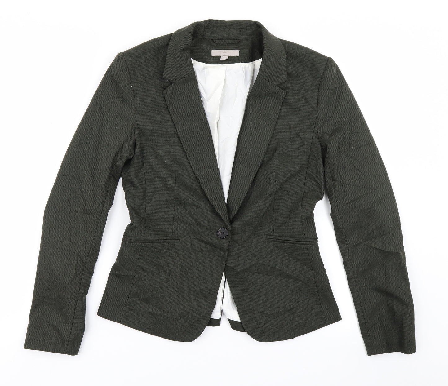 H&M Womens Green   Jacket Blazer Size 8