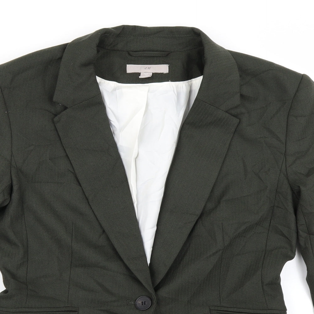 H&M Womens Green   Jacket Blazer Size 8