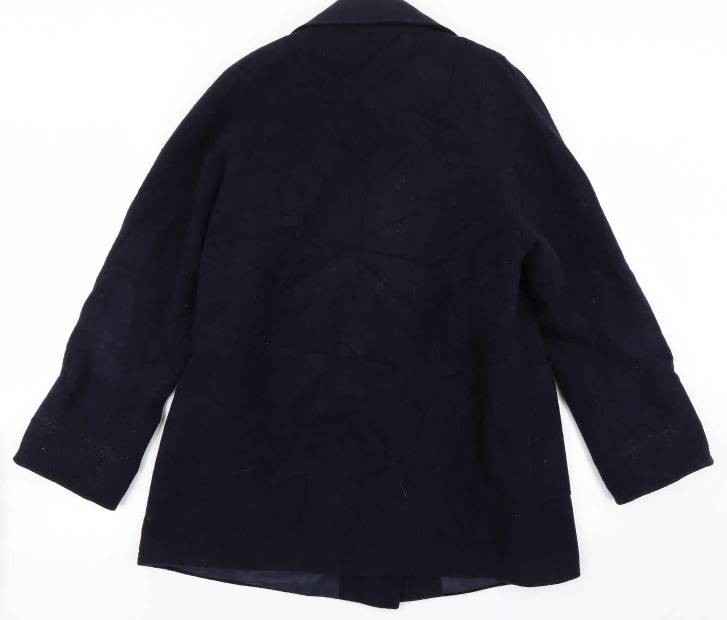 Preworn Womens Blue   Overcoat Coat Size 16
