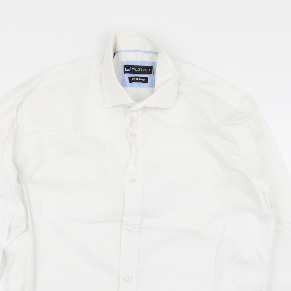 C Tailormade Mens White    Dress Shirt Size M