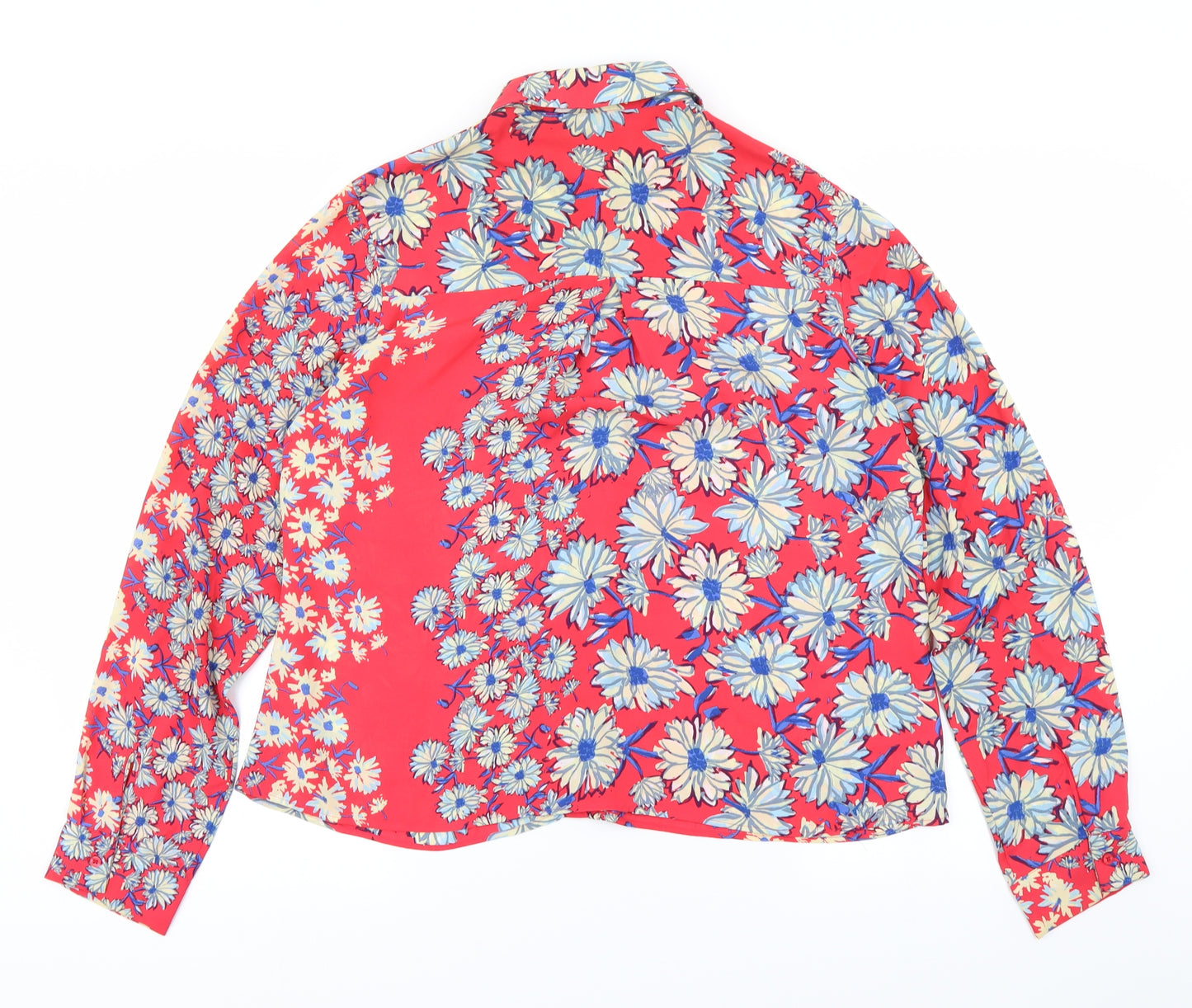 NEXT Womens Red Floral  Basic Blouse Size 14