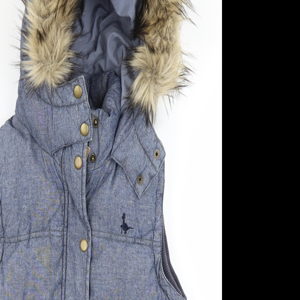 Jack Wills Womens Blue   Gilet Coat Size 8