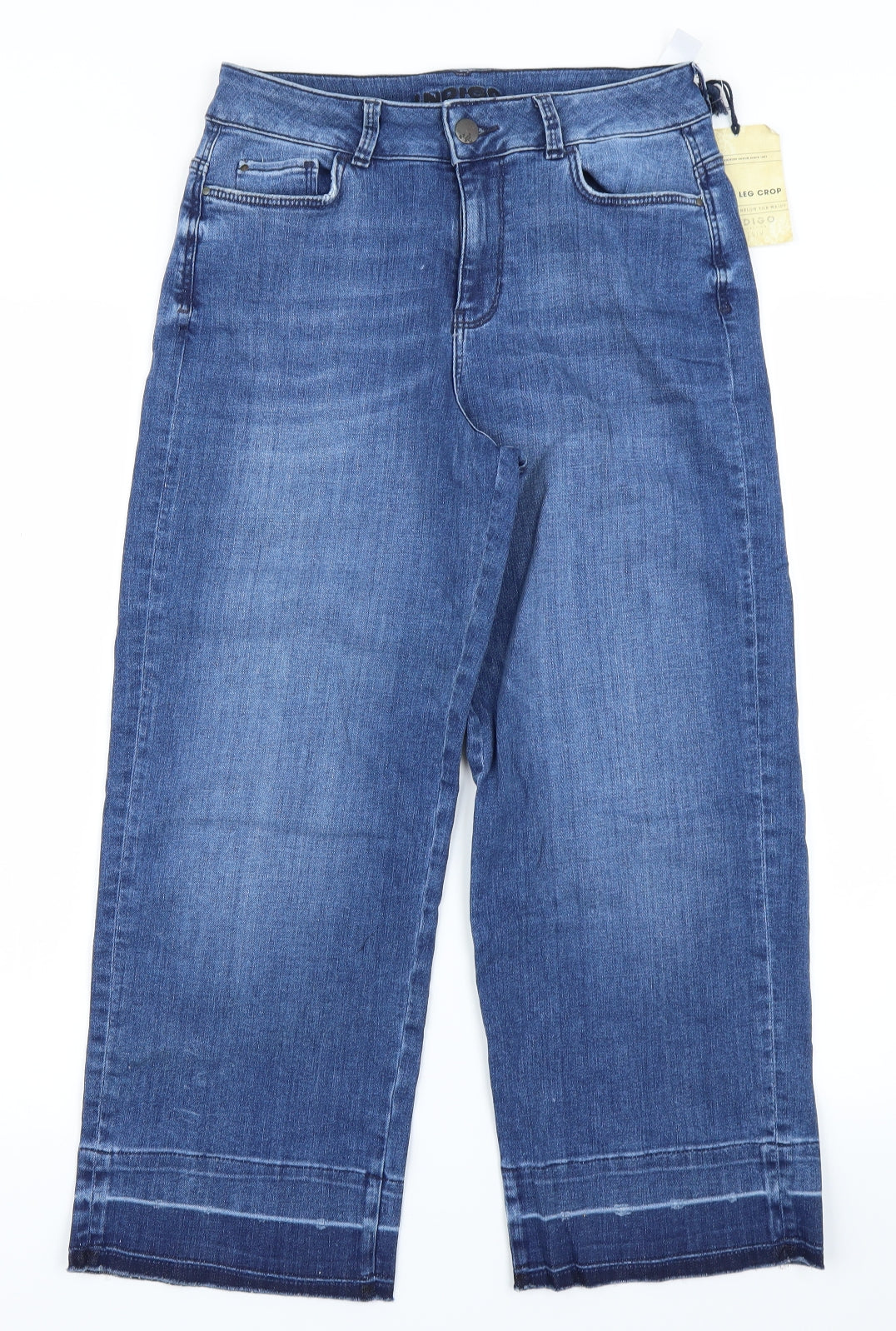 Indigo Womens Blue  Denim Wide-Leg Jeans Size 10 L23 in