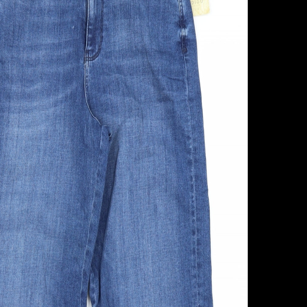 Indigo Womens Blue  Denim Wide-Leg Jeans Size 10 L23 in
