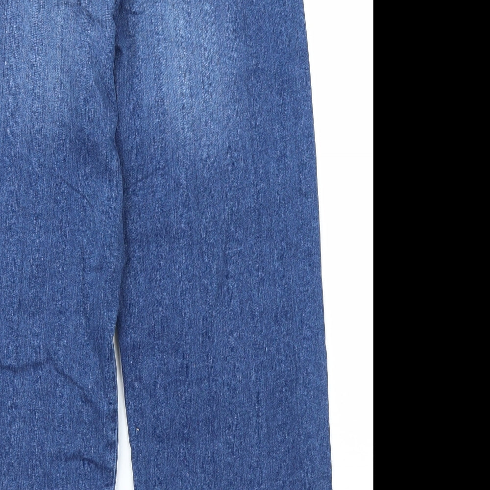 Indigo Womens Blue  Denim Wide-Leg Jeans Size 10 L23 in